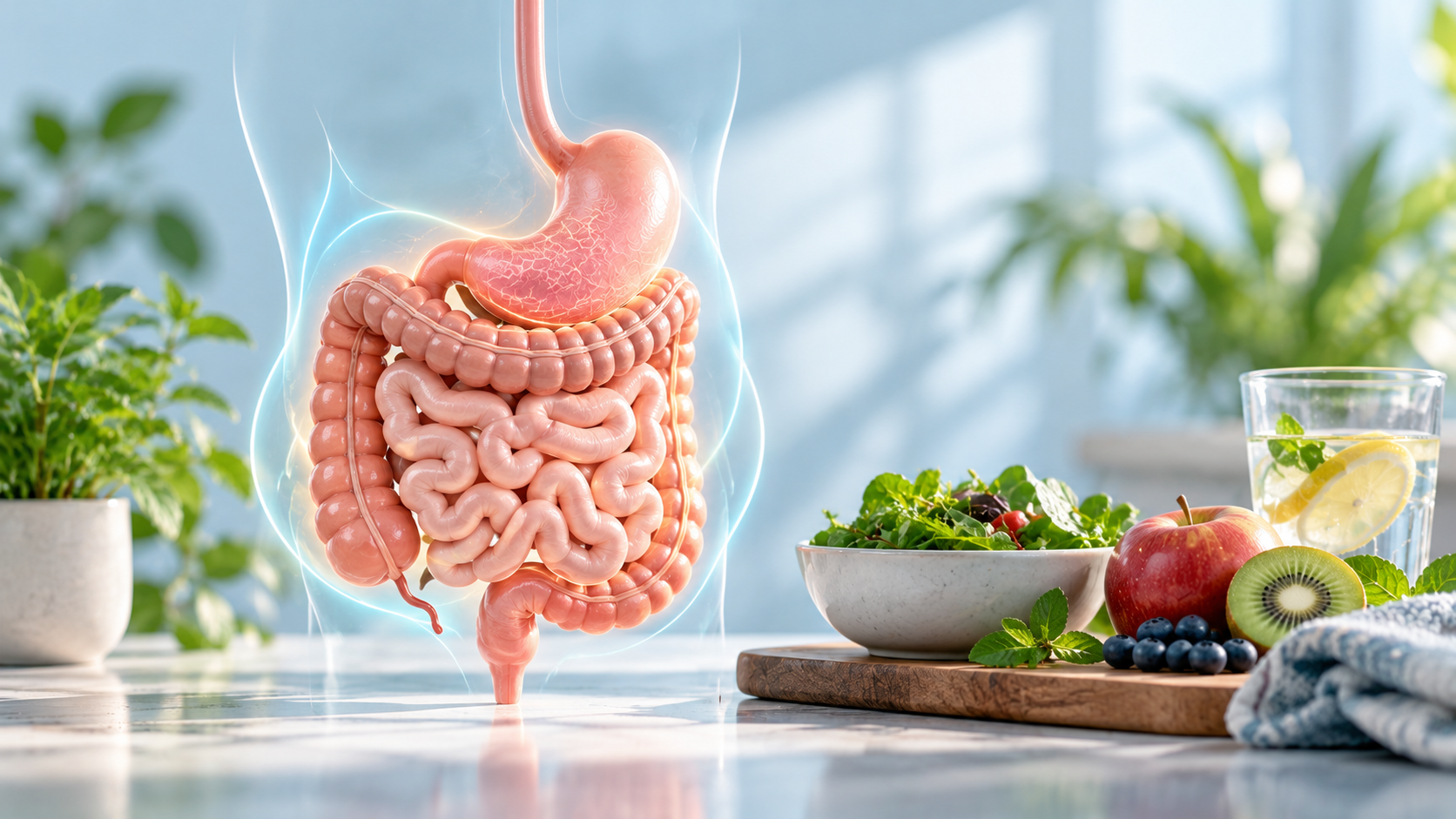 digestive health with fresh foods