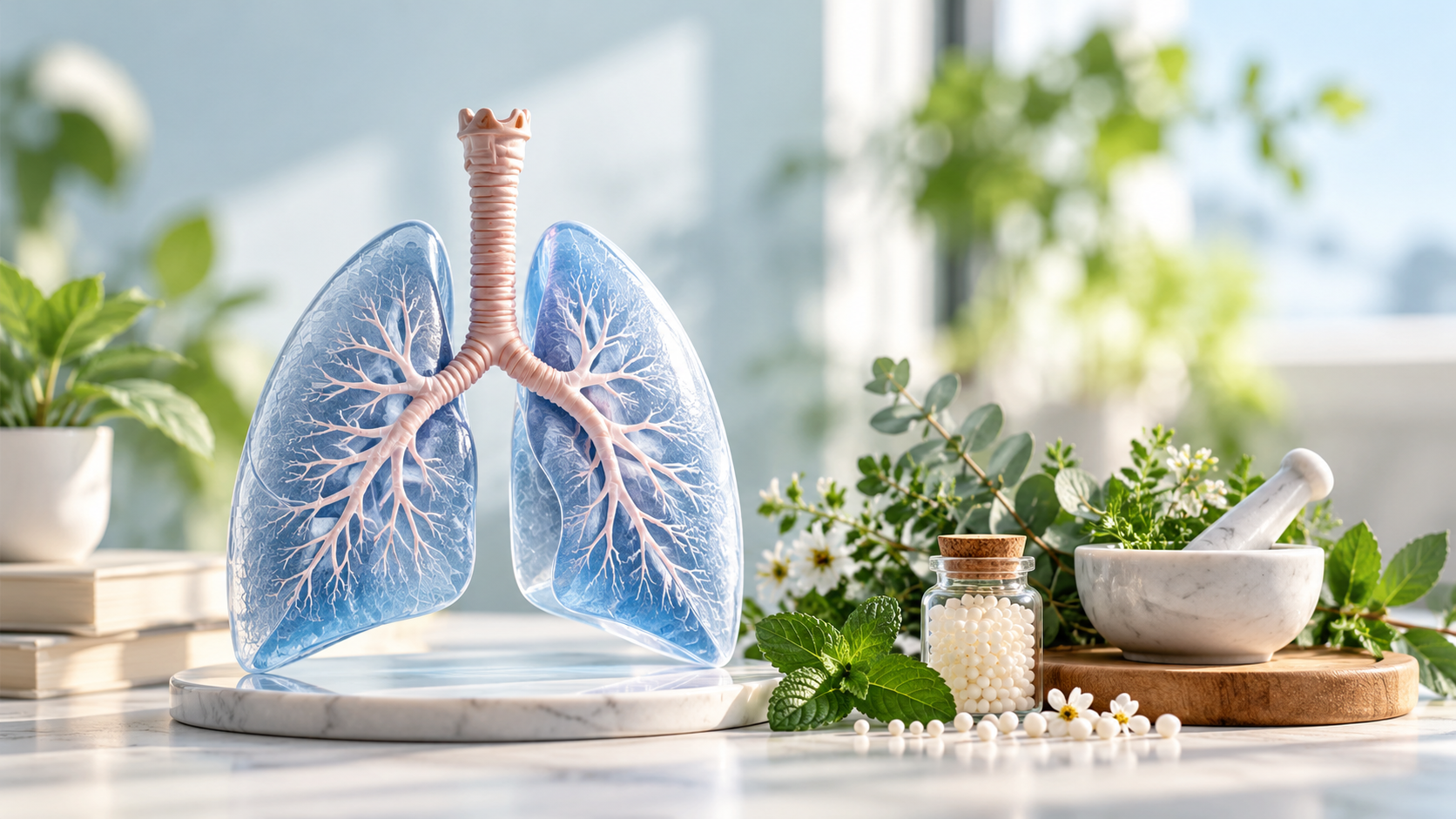 natural respiratory wellness still life