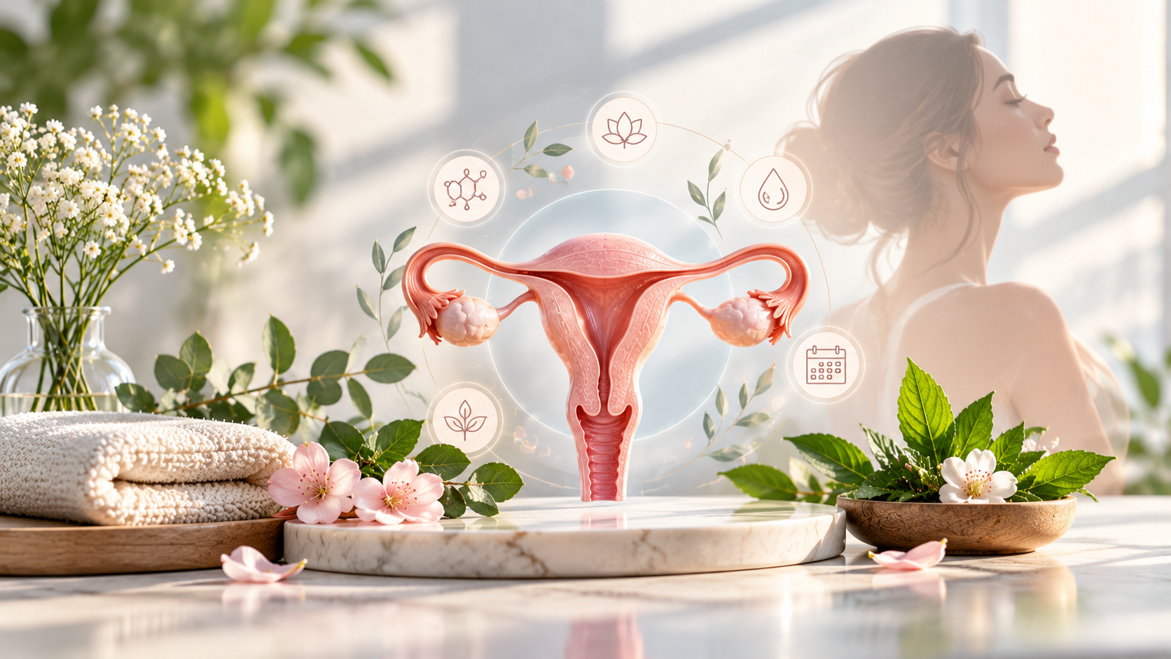 serene women’s wellness illustration