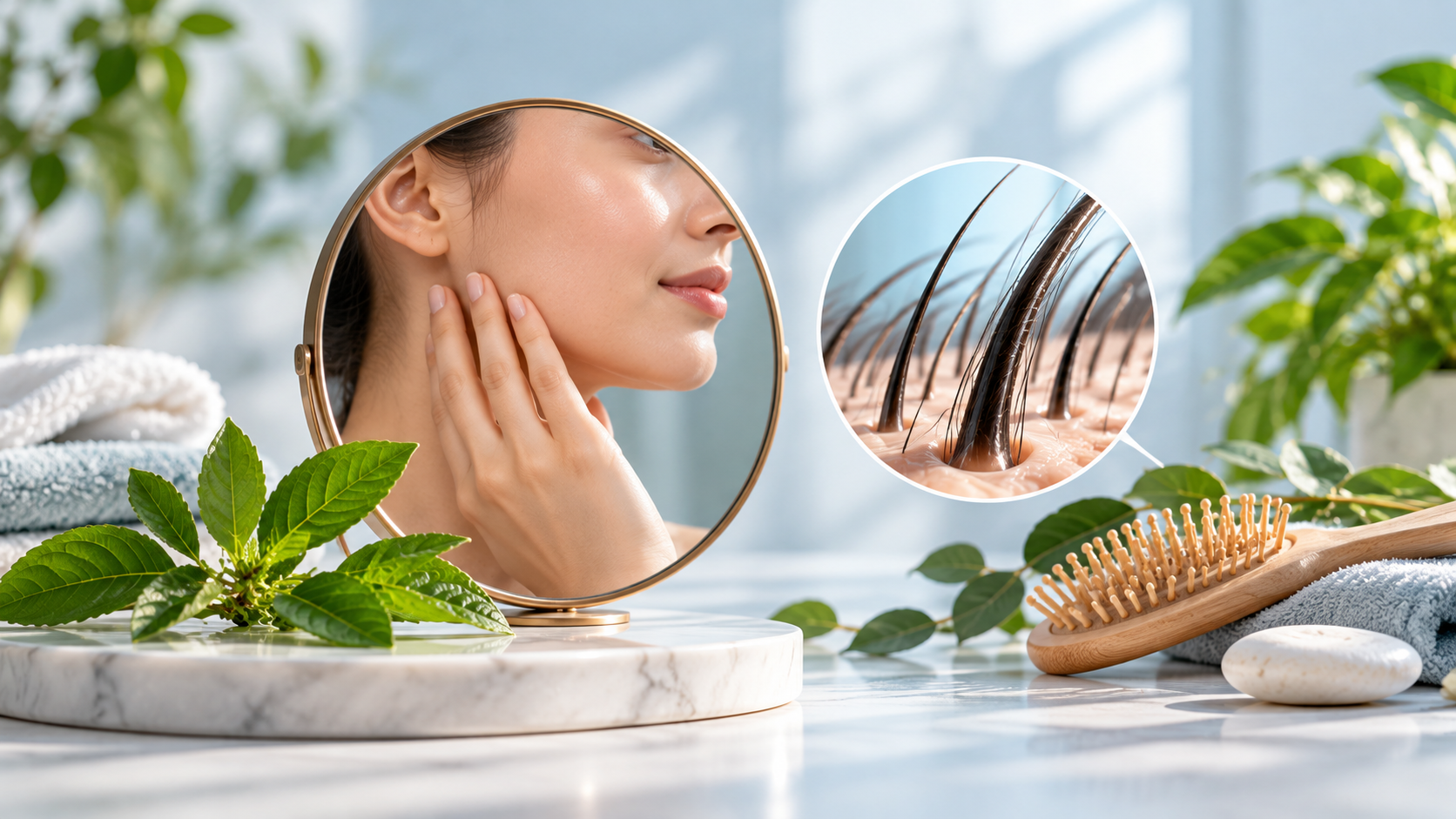 spa mirror glow and healthy hair