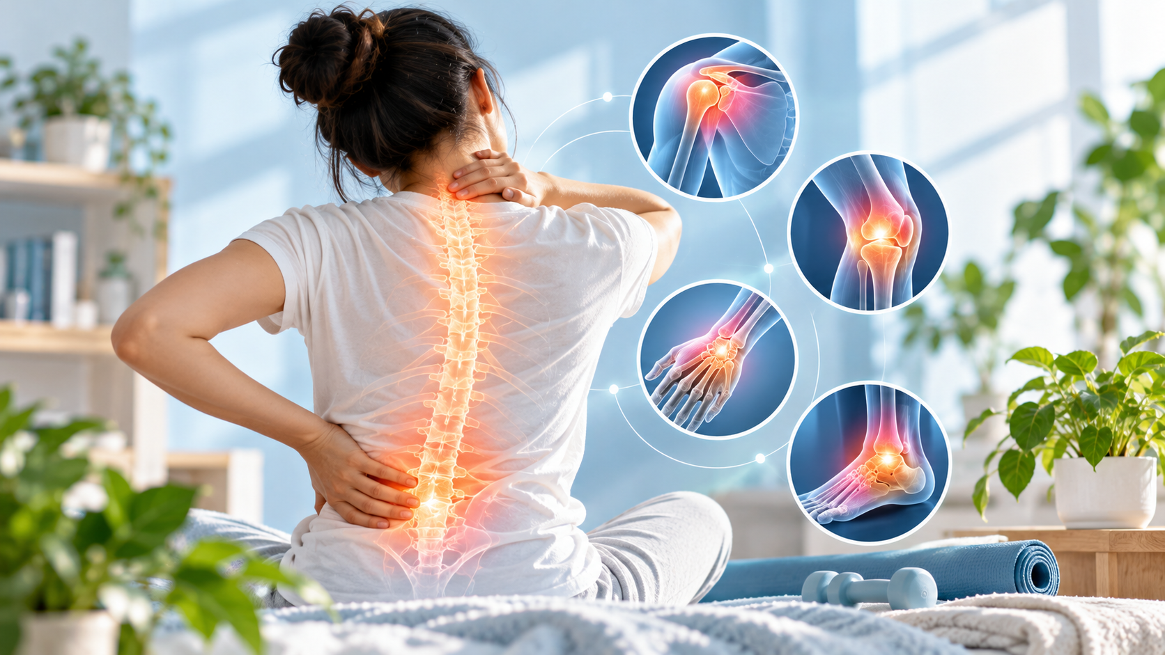 spine and joint pain wellness illustration