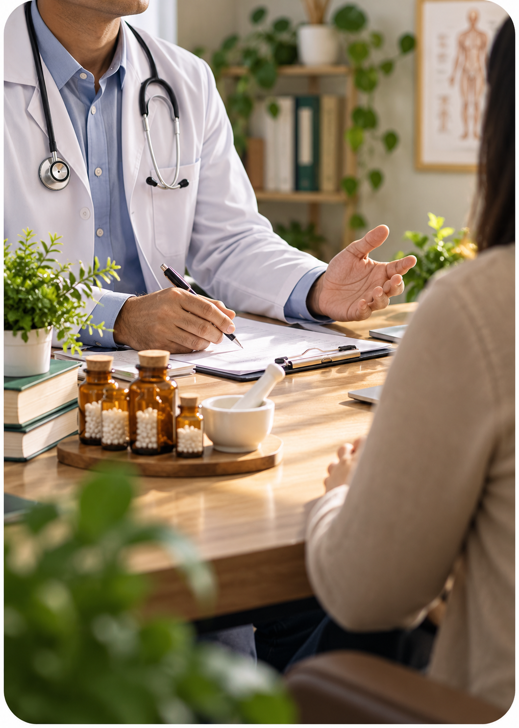 warm doctor patient consultation